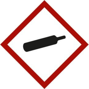 nVent HOFFMAN Gefahrstoffsymbol Gasflasche Typ 03052 in Weiß - Bild 1