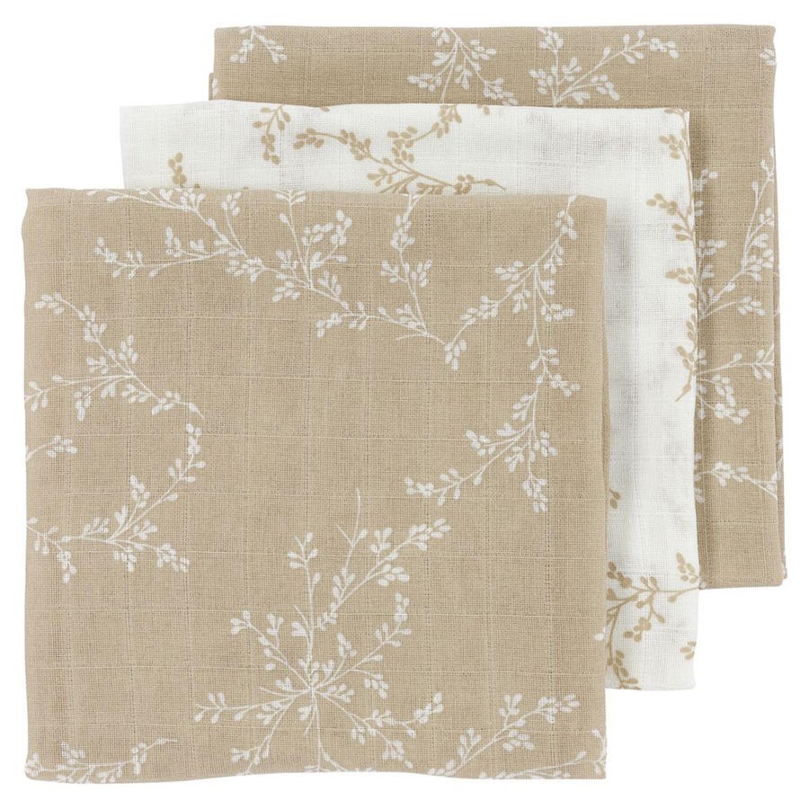 Meyco Mullwindel 3er Pack aus Musselin in Sand/Beige, B/B/B: 70 x 70 cm - Bild 1