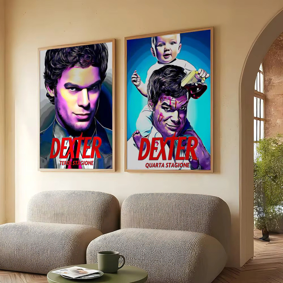 American Classic D-Dexter Poster Wandkunst aus PVC in Schwarz und Multicolour, rechteckig, Breite: 20 cm, Höhe: 15 cm - Bild 3