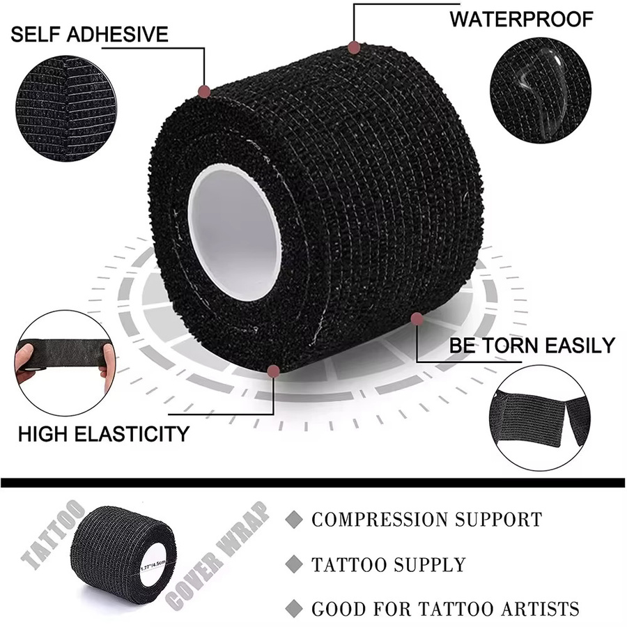 TRUE STAR Tattoo Grip Verband Abdeckung, Schwarz, 1 Stück - Bild 4
