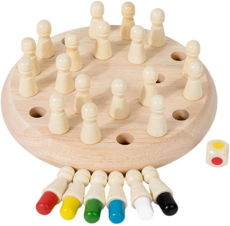 Borobinsky Farbgedächtnis-Schach, Gedächtnisspiel, Holz, ab 3 Jahre