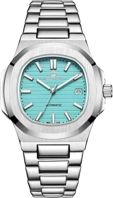 Megir Armbanduhr Automatik, Edelstahl, Blau, Herren - Bild 1