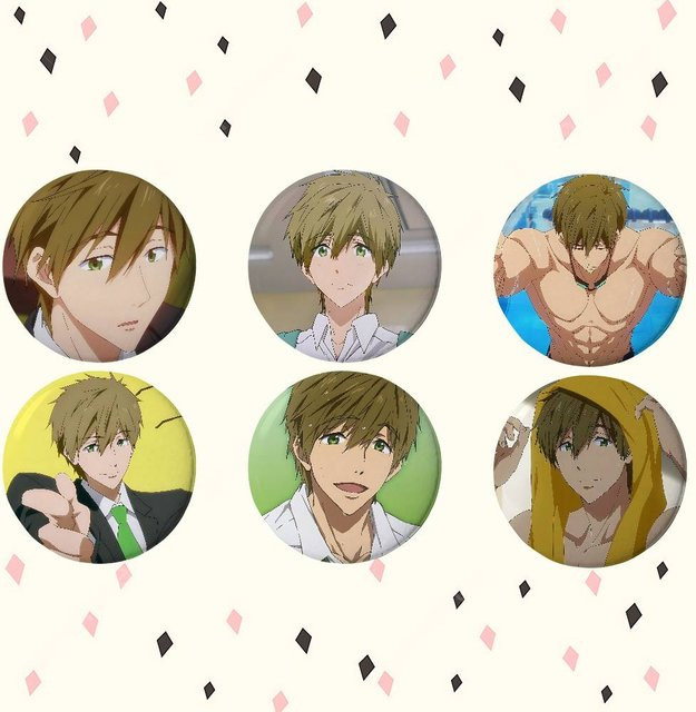 Brosche T-Tachibana M-Makoto Anime, Reversnadel - Bild 1