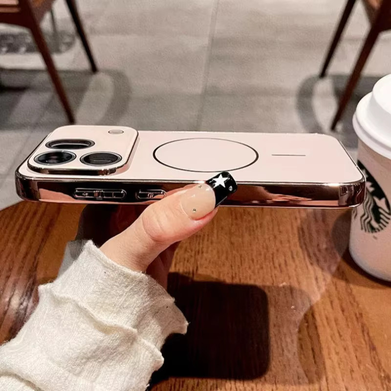 Luxuriöse magnetische Handyhülle mit Laser-Glanz für OPPO Find X9 Ultra X9S Pro X8S Plus X8 Pro in Gold oder Weiß mit Kamera-Schutzfolie und stoßfester Abdeckung - Bild 4