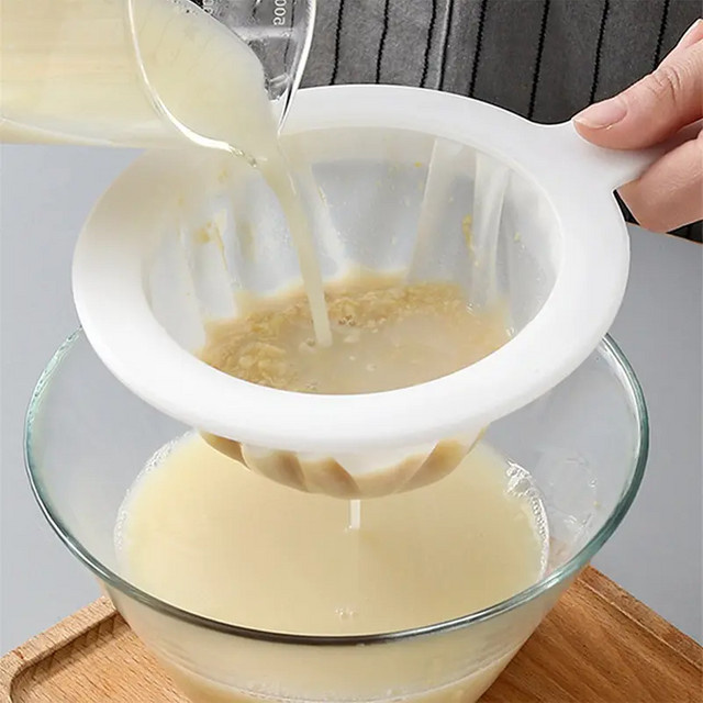 Kitchya Wiederverwendbarer Nylon Filterbeutel mit Feinmaschen-Netz in Weiß für Sojamilch, Nussmilch, Tee, Kaffee und Joghurt - Bild 1