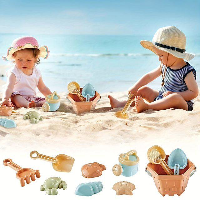 SONGYI Strand Sand Spielzeug Set, 10-teiliges Set, Meerestiere, Bunt / Mehrfarbig - Bild 1