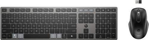 HP 725 Tastatur-und-Maus-Set kabellos mit Bluetooth und 2.4 GHz, wiederaufladbar, Deutsch QWERTZ, Dämmerungsschwarz - Bild 1