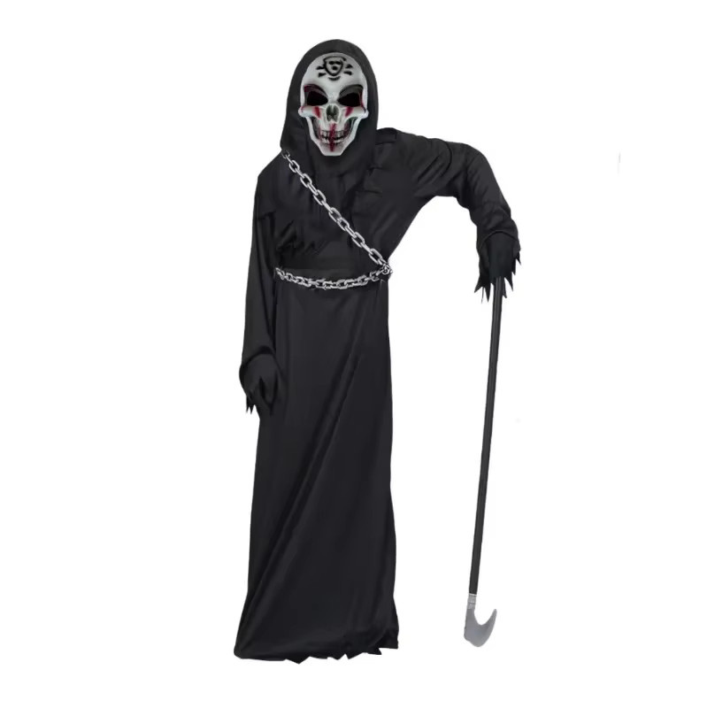 Tod Tropfen Blut Maske Kostüm, Halloween Horror Skelett Robe, Requisiten Set - Bild 2