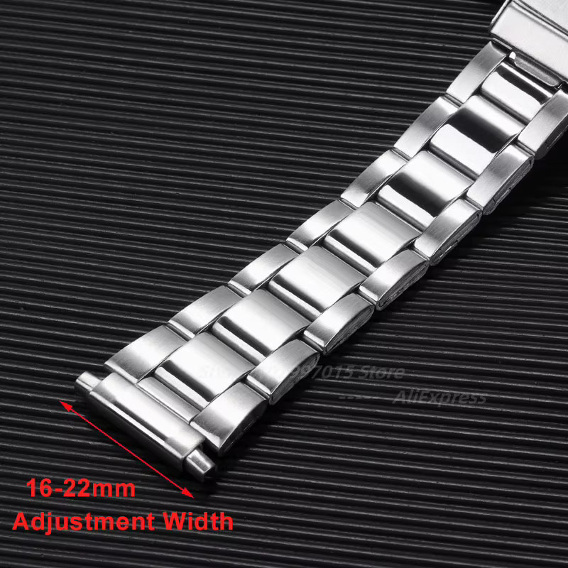 Uhrenarmband Edelstahl, Silber, Unisex - Bild 2