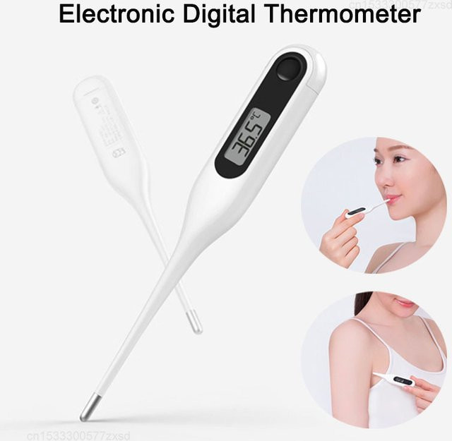 Miaomiaoce Digitales Fieberthermometer in Weiß für orale und axilläre Messung mit Fieberalarm - Bild 1