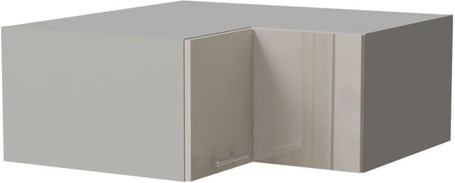 Feldmann-Wohnen Eckaufsatzschrank Brerra W14 in Grau und Creme Hochglanz, B/T/H: 90 x 36 x 90 cm - Bild 1