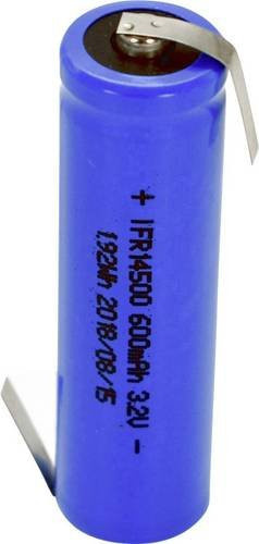 Beltrona FR14500HBG Spezial-Akku 14500 LiFePO4 3.2V mit Z-Lötfahne, Blau, 600 mAh - Bild 1