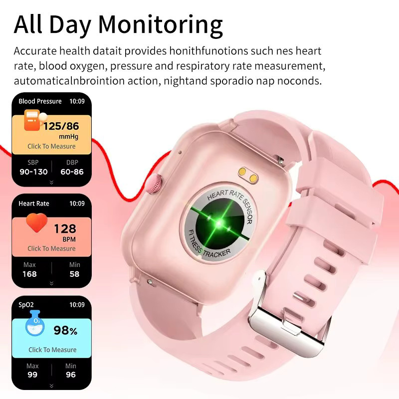Lige Smartwatch, Bluetooth Calling, Silikon, Schwarz, Unisex - Bild 2