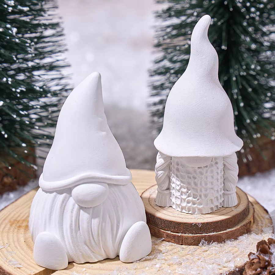 UDOCOOL Silikonform Gesichtslose Zwerge für DIY Weihnachtsmann Duftkerzen Seife und Gips in Weiß - Bild 4