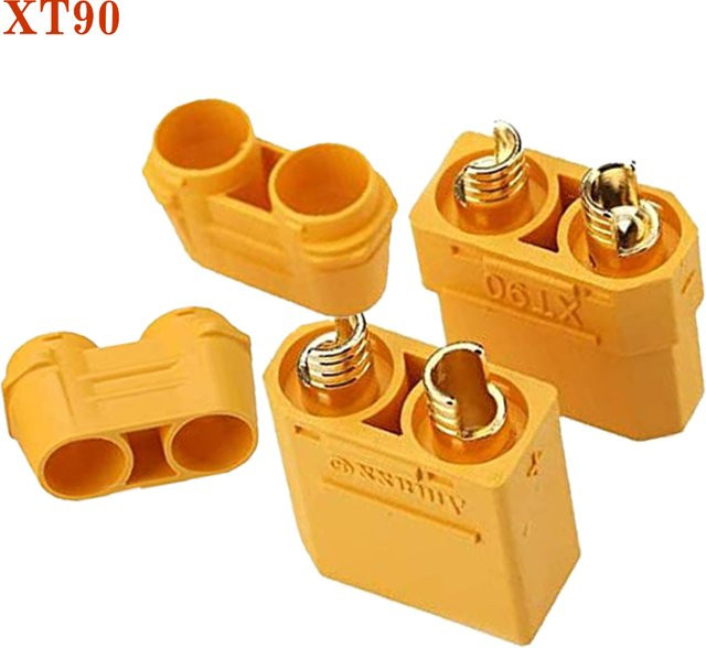 amass XT90 Upgrade Stecker und Buchse Adapter Set in Gelb für Lipo Batterien und ESC Zubehör - Bild 1