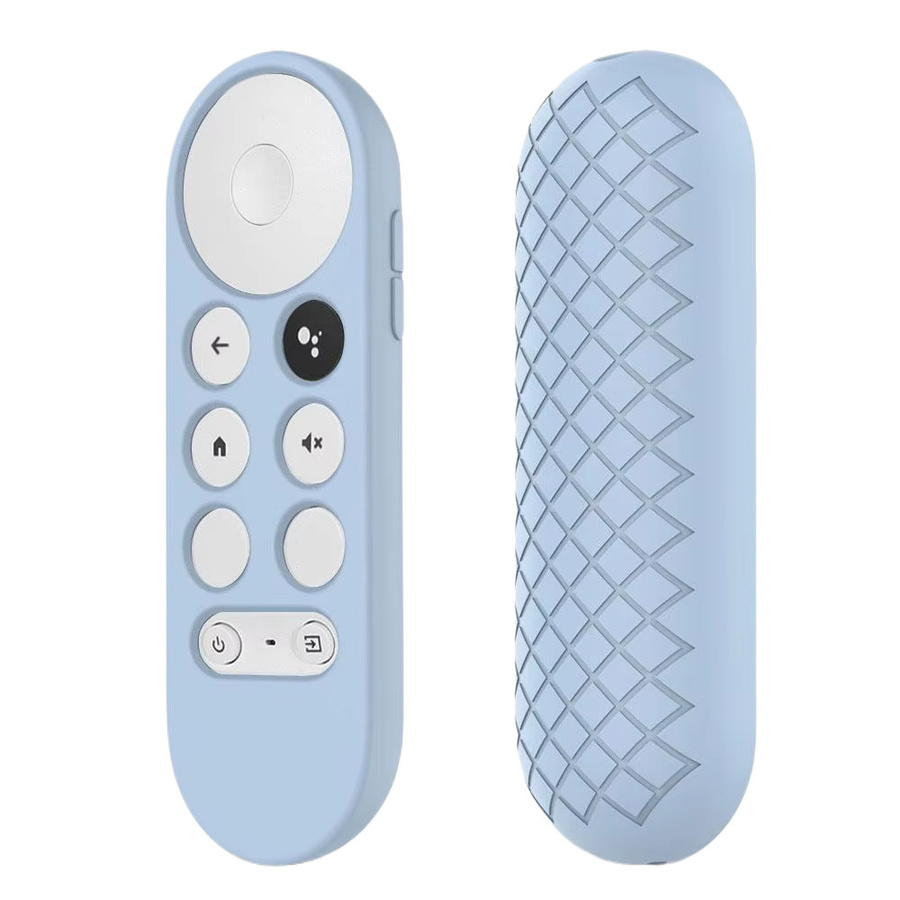 Silikon-Fernbedienungsabdeckung für Google Chromecast mit Google TV Sprachfernbedienung in Pink und Blau - Bild 2