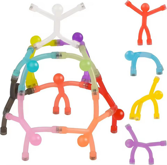Bunte humanoide Kühlschrankmagnete aus weichem Gummi von mognot für Home Office und DIY-Projekte - Bild 1