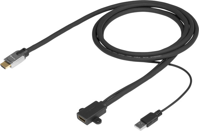 Vivolink PROHDMIHDMFM3 HDMI-Kabel Typ A in Schwarz, Länge: 3 m - Bild 1