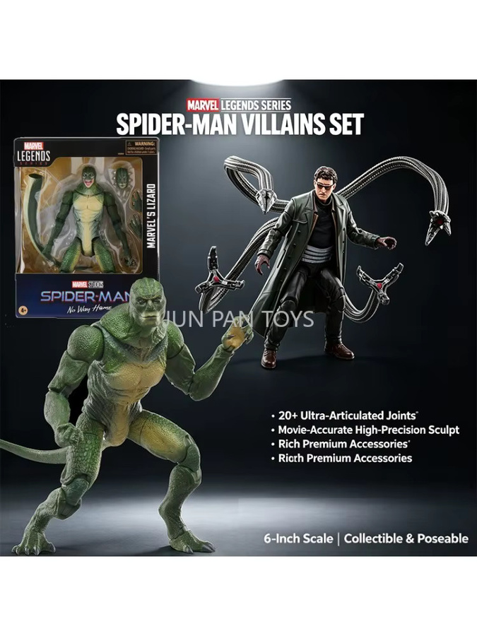 Marvel Legends Series Doc Ock Lizard, Actionfigur, biegbare Tentakel, ab 3 Jahren - Bild 4