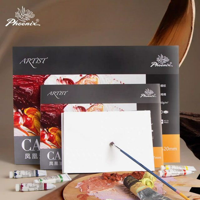PHOENIX Baumwollpapier für Öl- und Acrylgemälde, 10 Blatt, 250 g/m² - Bild 1