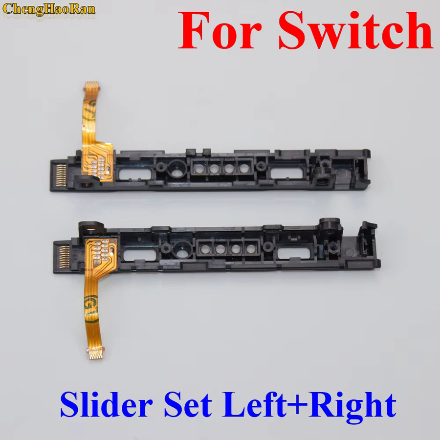 ChengHaoRan Ersatzgleitschienen Set für Nintendo Switch Joy-Con Controller Links und Rechts in Schwarz - Bild 2