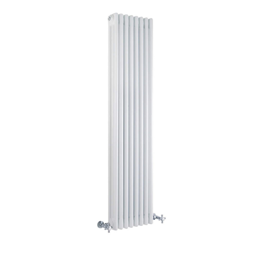 Hudson Reed Gliederheizkörper Vertikal Nostalgie Weiß, Höhe: 150 cm, Breite: 38 cm, 1100W, 3-lagig - Bild 1