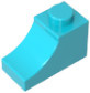 Gobricks GDS-90163 Bogen 1 x 2 umgekehrt, Zubehör, Blau - Bild 1