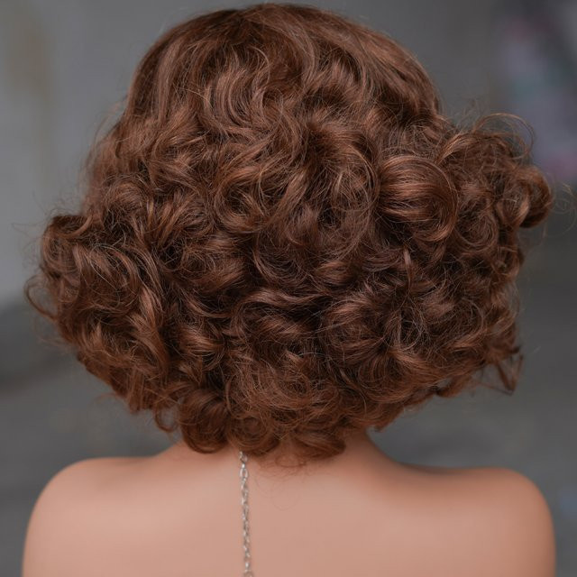 Dula A Hair Bob-Perücke, Echthaar-Perücke, lockere tiefe Körperwelle, Highlight 4/27, Unisex - Bild 1