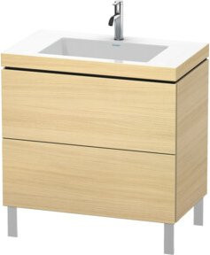 Duravit Waschtischunterschrank L-Cube c-bonded mit 1 HL und 2 Auszügen, Breite: 80 cm, Tiefe: 48 cm, Höhe: 69,8 cm - Bild 1