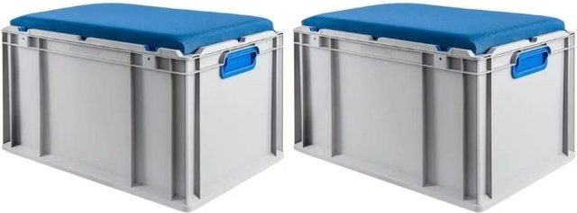 PROREGAL SparSet 2 x Eurobox NextGen Seat Box Blau, H x B x T: 36,5 x 40 x 60 cm - Bild 1