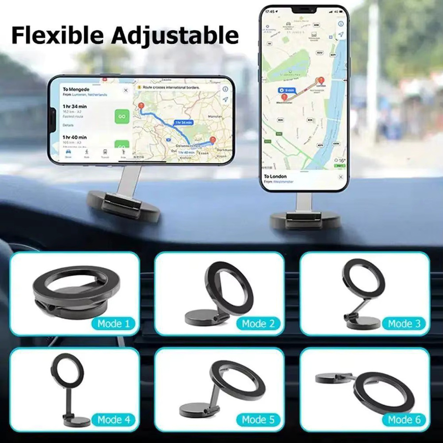 Magnetischer Universal-Autotelefonhalter in Schwarz für MagSafe und iPhone 12 bis 15 - Bild 3