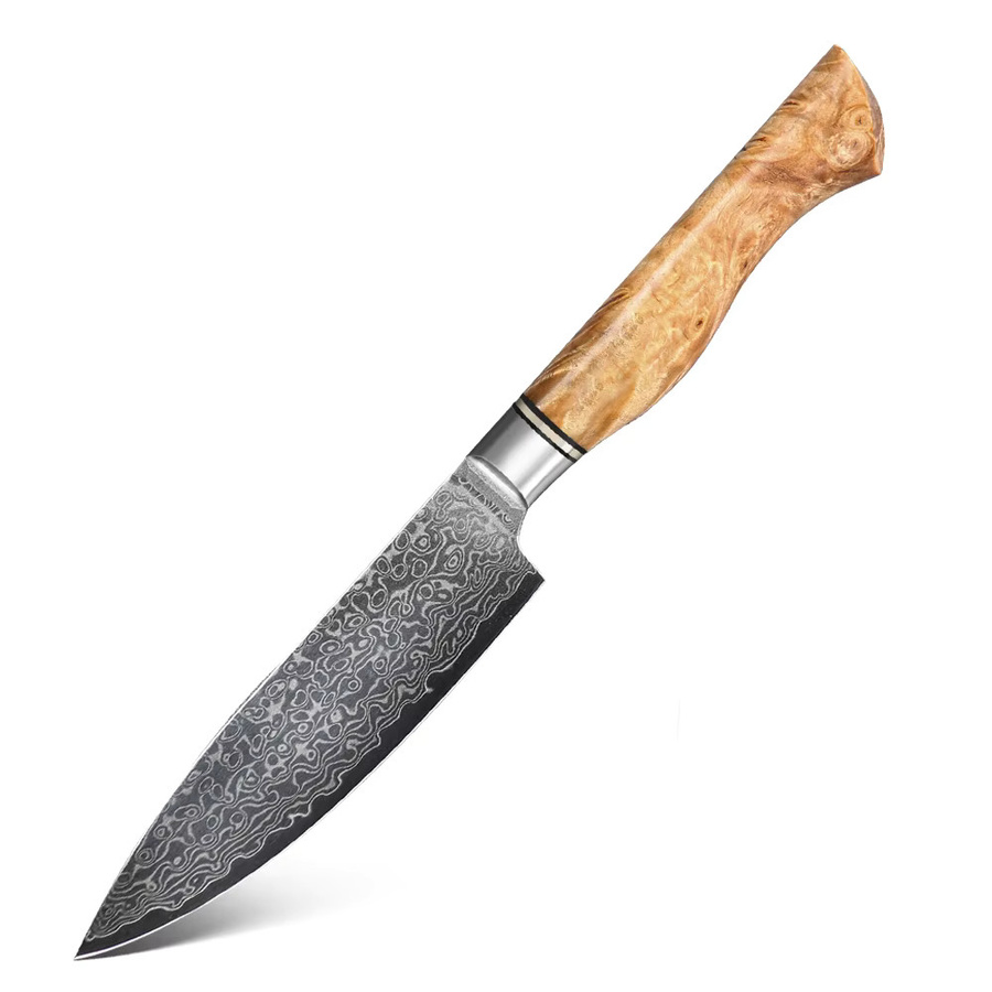Baovim Damast Allzweckmesser aus 67-lagigem Superstahl mit Holzgriff, 5-Zoll Schälmesser - Bild 5