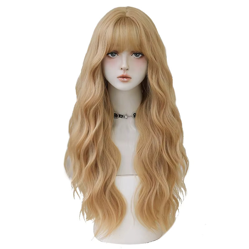 7JHH WIGS Synthetische Perücke, lange, locker gewellt, beige-blond, Damen - Bild 3