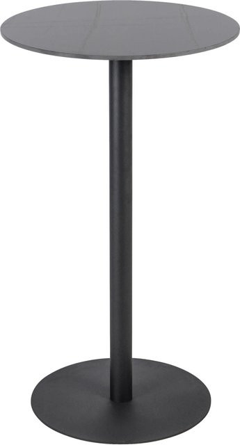 Bartisch Tobias von Mömax in Schwarz mit Stein- und Metalloberfläche, H x B x T: 102 x 60 x 60 cm - Bild 1
