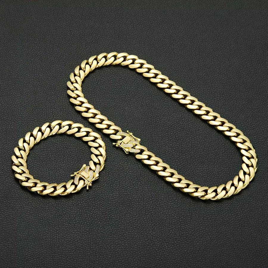 ESKEEM Armband Edelstahl, 14K Vergoldet, Zirkonia, Herren - Bild 2