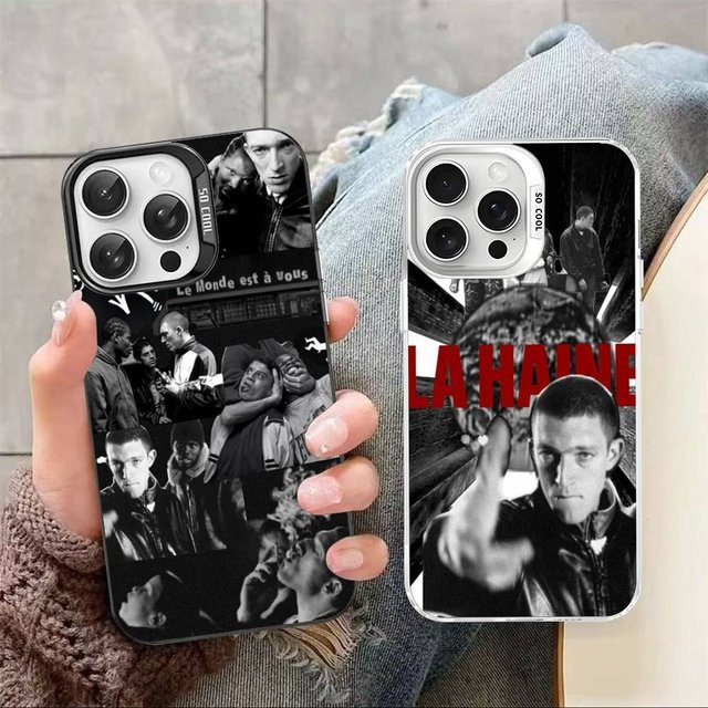 Potdemiel Handyhülle im La Haine Film Design für iPhone 11 bis iPhone 17 Air Pro Max, bunte Hartschale - Bild 1