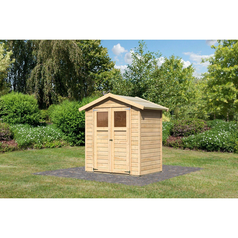 Karibu Holz-Gartenhaus Östersund mit Satteldach in Natur, B/T/H: 219 x 120 x 120 cm - Bild 2
