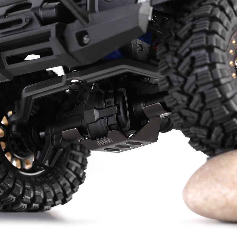 INJORA Edelstahl Unterfahrschutz Achsschutz Chassispanzerung 1/18 RC Crawler - Bild 4