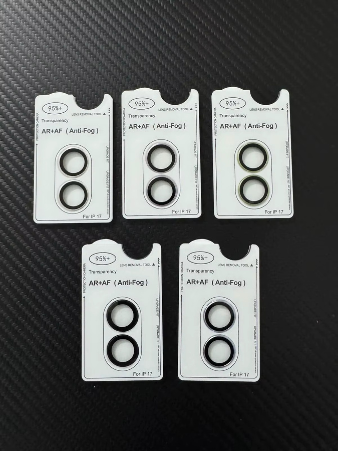 2-3 Stück gehärtete Glas-Schutzfolie für Apple iPhone 17 Rückkamera in Schwarz, Silber, Blau, Grün und Transparent - Bild 4