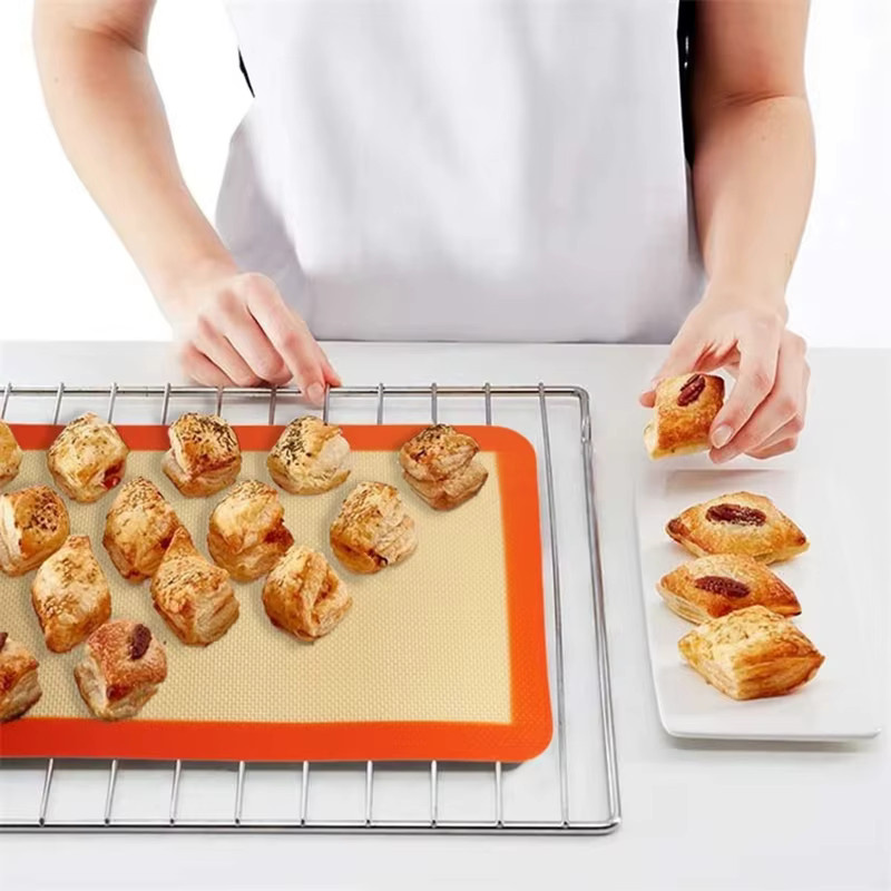 Silikon Backmatte zum Kneten von Teig für Pizza und Kuchen, rechteckige Backunterlage für die Küche - Bild 5