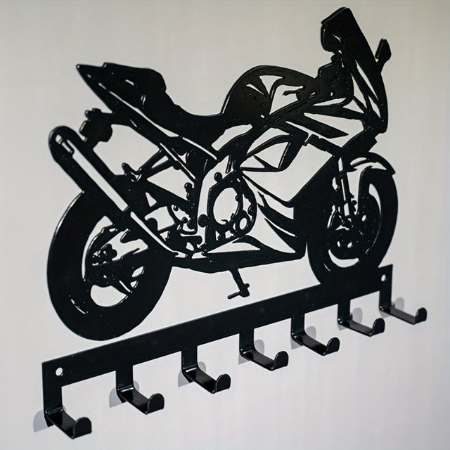 Knight Dream 7er-Pack Wandhaken-Set aus rostfreiem Metall in Schwarz zur Wandmontage für Bad und Küche - Bild 1