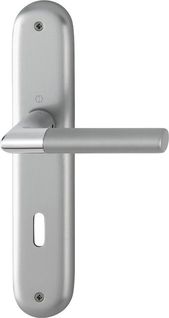 Hoppe Schild-Garnitur Lecce aus Stahl und Aluminium in Silber Matt und Verchromt - Bild 1