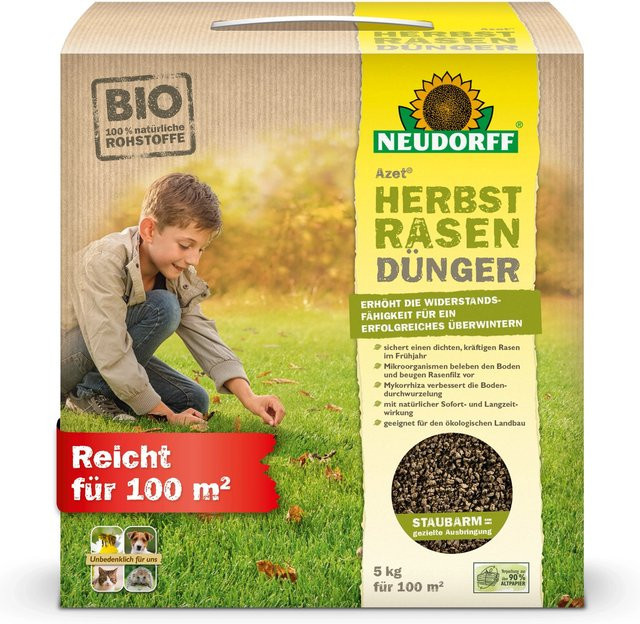 Neudorff Azet Herbst-Rasendünger mit Slow-Release-Effekt, 5 kg - Bild 1