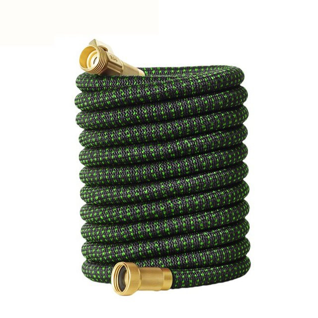 Erweiterbarer magischer Gartenschlauch FLOWERS SPRAL in Grün und Multicolour mit 3/4 Zoll Anschluss, Sprinklerkopf und Bewässerungsgerät zur Gartenbewässerung und Reinigung - Bild 1