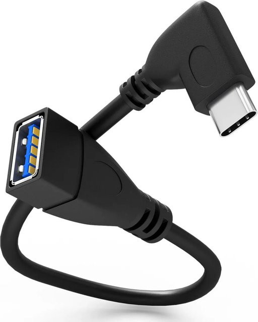 hb-digital USB C auf USB A Adapter 3.0 mit 90 Grad Winkel und 16,5 cm Kabel - Bild 1