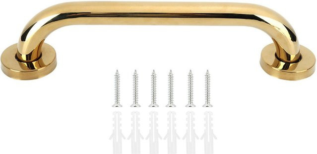 TOMTOP JMS Sicherheits-Handlauf aus Edelstahl in Gold, rutschfester Haltegriff für Badezimmer, Dusche und WC, Wandmontage, 30 cm - Bild 1