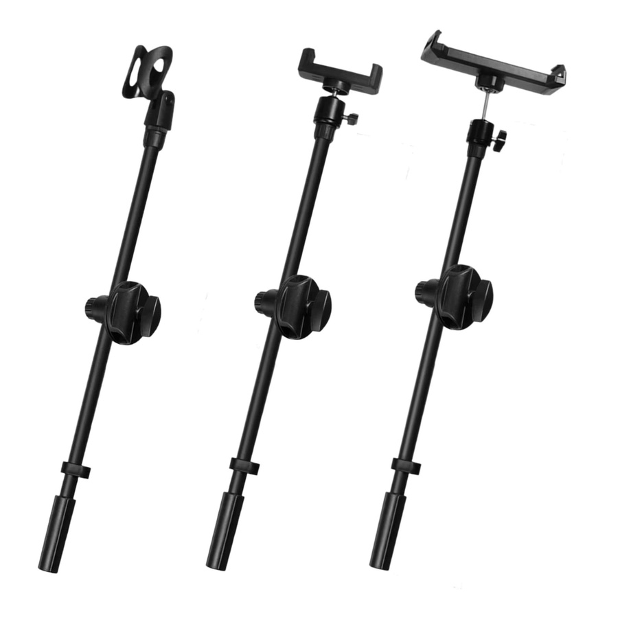 MagiDeal Mikrofon-Querstangenarm in Schwarz, 55 cm, multifunktionaler tragbarer Mikrofonclip für Konferenzen, Bühnenauftritte, Live-Stream, Fotografie und Vlog - Bild 2