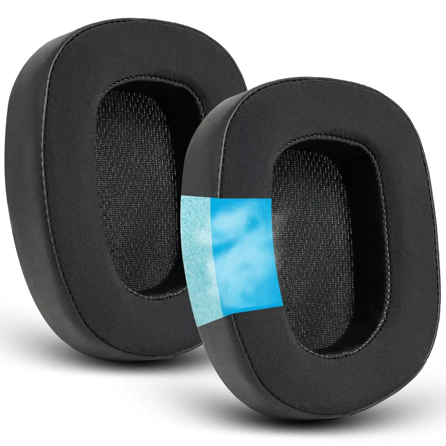 Ersatz-Eisgel-Ohrpolster in Schwarz für Logitech Gaming Headsets G930 G933 G935 G633 G635 G533 G430 G433 G435 - Bild 2