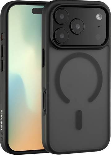 Renkforce MagSafe kompatibles Backcover für Apple iPhone 17 Pro in Schwarz und Transparent mit Unterstützung für induktives Laden - Bild 1