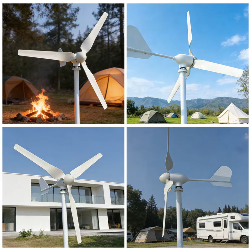 SMARAAD Horizontale Windturbine 5000W für den Haushalt, 12V/24V/48V/220V, Weiß, inklusive Laderegler - Bild 4